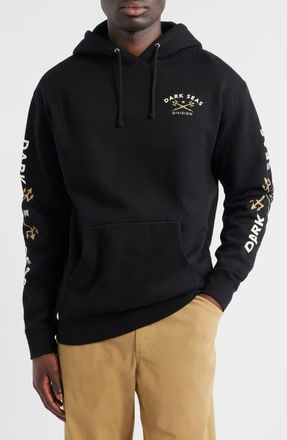 Dark Seas Headmaster III Fleece Pullover Hoodie in Black at Nordstrom, Size Xx-Large