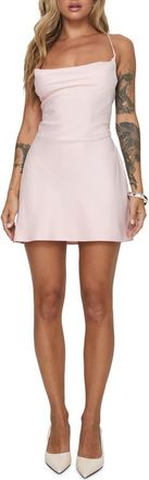 Princess Polly Celena Recycled Polyester Minidress in Light/Pastel Pink at Nordstrom, Size 10