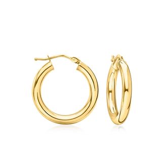 Ross-Simons Italian 3mm 18kt Yellow Gold Hoop Earrings