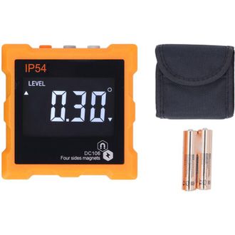 OEM Inclin&oacute;metro Ip54, Pantalla Lcd Digital De 4x90&deg;, 4 Ejes, Magn&eacute;tico, 360&deg;, Bater&iacute;a De 1300 Mah, Color Naranja. -crezuo