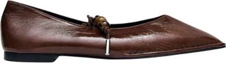 Alohas Sway Beads Ballerina Flats - Dames - Ballerinas - Bruin - 39 EU - Leer - Schoenen