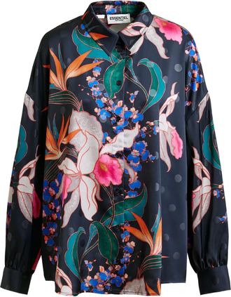 Essentiel Camicia Ilol a fiori - Nero