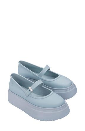 Melissa Soft Ballerina Platform Mary Jane in Light Blue at Nordstrom, Size 10