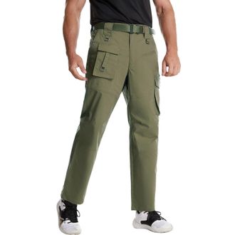 Generic Cargo Pants for Men Solid Color Mens Casual Trousers Drawstring Elasticated Waist Pockets Lightweight Outdoor Hiking Sweatpants All Seasons Mens Jogge