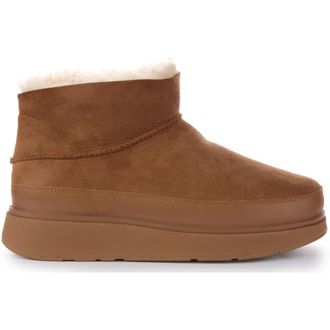 FitFlop Winter Boots, female, Beige, 5 UK, Shearling Suede Ultra Mini Boots