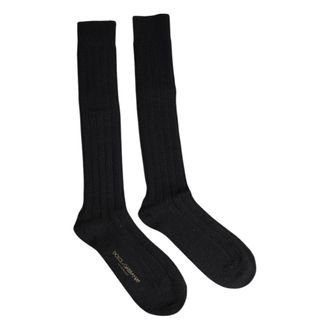 Dolce & Gabbana Over-the-Calf Sokken - Heren - Sokken - Zwart - ONE Size - Wol - Ondergoed