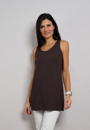 Seidel Moden Longtop SEIDEL MODEN, Damen, Gr. 34, braun (d&acute;braun), Jersey, Obermaterial: 94% Viskose, 6% Elasthan, unifarben, l&auml;ssig geschnitten Po-bedeckend, tief