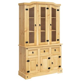 vidaXL Vidaxl - Aparador Corona Madera Maciza Pino Mexicano 112x43x196 Cm