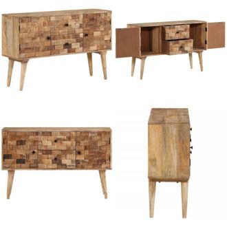 vidaXL Credenza 110x30x70 cm in Legno Massello di Mango - Credenza mango - Credenza in legno massello