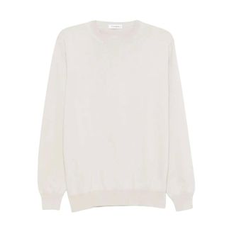 KANGRA Round-neck Knitwear, male, Beige, Size: 2XL Girocollo Rasato Calato