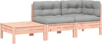 vidaXL Sof&aacute; Jard&iacute;n Con Cojines Reposapi&eacute;s Madera Maciza Abeto Douglas Vidaxl