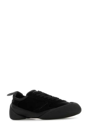 Alexander McQueen Womens Black Canvas And Suede Sneakers Blackblackblack