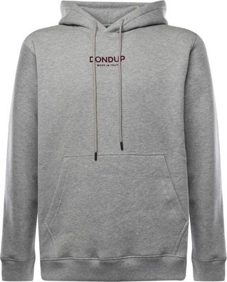 Dondup Hoodie met normale pasvorm - Heren - Hoodies - Grijs - XL - Katoen - Hoodies & sweatvesten