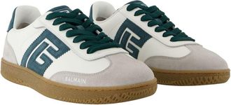 Balmain Mens Swan Sneaker White Calfskin