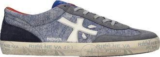 Premiata David 8090 - Heren - Sneakers - Blauw - 44 EU - Denim - Schoenen