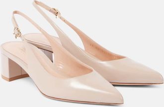 Gianvito Rossi 45 leather slingback pumps