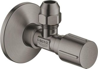 GROHE hoekstopkraan knel 1/2x3/8 m. metalen greep brushed hard graphite