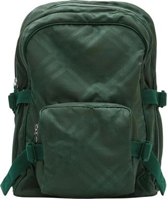 Burberry Vine Green Geruite Jacquardrugzak