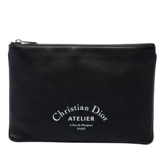 Dior Pre-owned Vintage Clutch - Dames - Pre-owned - Zwart - Maat: ONE Size Leer