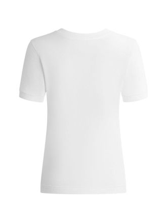 Dolce & Gabbana Logo-Embroidered Cotton T-Shirt - White