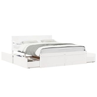 Berkfield Home Bed Frame without Mattress White 140x200 cm Solid Wood Pine