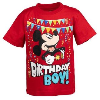 Disney Birthday T-Shirt in Mickey Mouse Red at Nordstrom, Size 18M