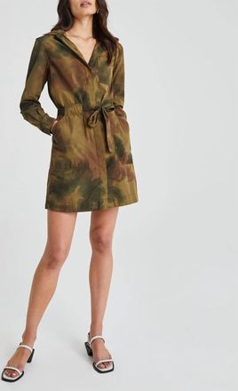 AG - Adriano Goldschmied Justine Dress In Watercolor Camo Dried Grass