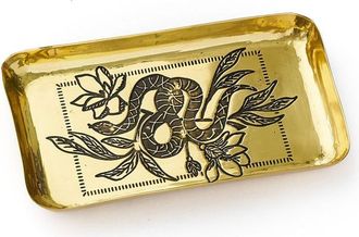 Matr Boomie Saanp Snake Rectangular Catch-all Tray - Etched Brass in Bronze at Nordstrom