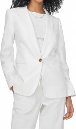 J.crew Linen Blend Blazer In White