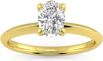 Pompeii3 20 -.75Ct Oval Solitaire Diamond Engagement Ring 14k Gold Lab Grown