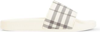 Burberry Beige Checks Furley Slides