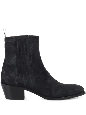 Sartore Laarzen met borduurwerk - Blauw