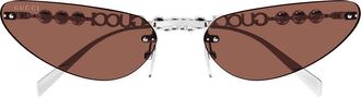 Gucci Sunglasses Gg1920 S 002 Silver/Brown Women