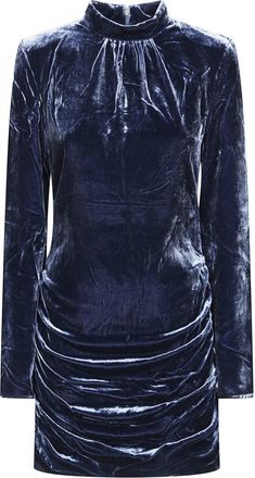 Rotate Silk Velvet Ls Mini Dress