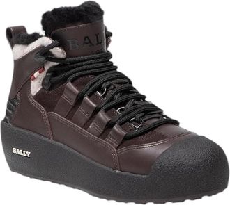 Bally Cusago 6239736 Womens Ebano Shearling-Lined Leather Boots