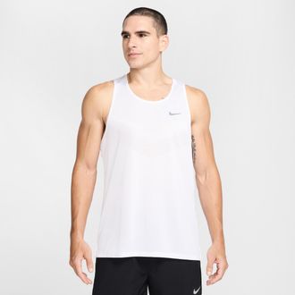 Nike Mens Stride Dri-FIT ADV Running Tank Top in White | HV5210-100