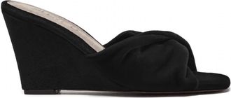 Silent D Womens Katia Wedge Sandal In Black Velvet