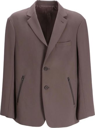 Emporio Armani Twill blazer - Bruin