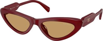 Miu Miu MUB11SU 21I10Y Womens Sunglasses Burgundy Size 55