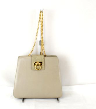 Ferragamo Gancini Leather Shoulder Bag (Pre-Owned)