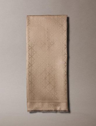 Calvin Klein Bufanda Con Estampado De Logotipo Emblem&aacute;tico Brillante