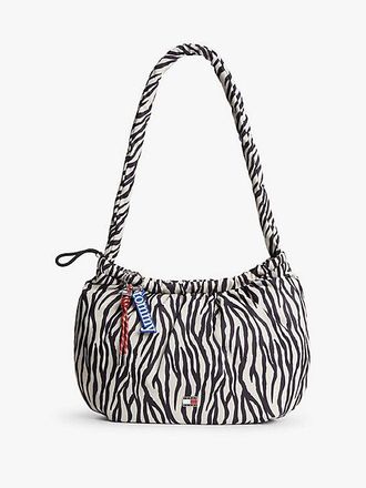 Tommy Hilfiger Zebra Print Multi Charm Hobo Bag