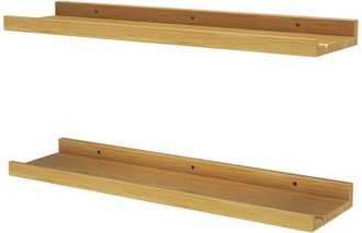 Vicco Estanter&iacute;a De Pared Linus, Madera Natural, 60 X 4 Cm Lote De 2