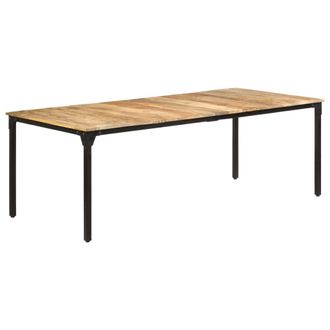 vidaXL Vidaxl - Mesa De Comedor Madera De Mango Rugosa 220x100x76 Cm