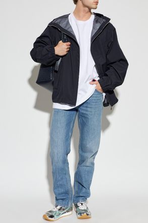 Bottega Veneta Hooded Jacket, Mens, Navy Blue
