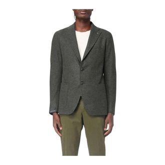 Tagliatore Blazers, male, Green, Size: M Tailored Wool Suit Jacket