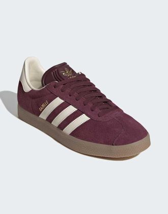 adidas Originals Gazelle - Scarpe color bordeaux/bianco crema/gomma-Marrone