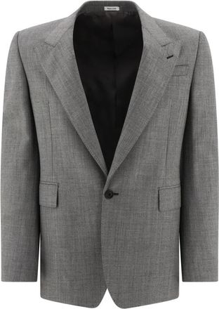 Alexander McQueen Stijlvolle Jassen Vesten - Heren - Blazers - Grijs - S - Jassen