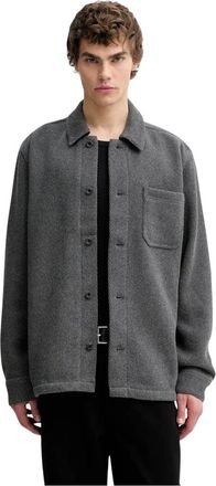 Les Deux Hamilton Shirt Jacket - Heren - Zomerjassen - Grijs - XL - Wol - Jassen