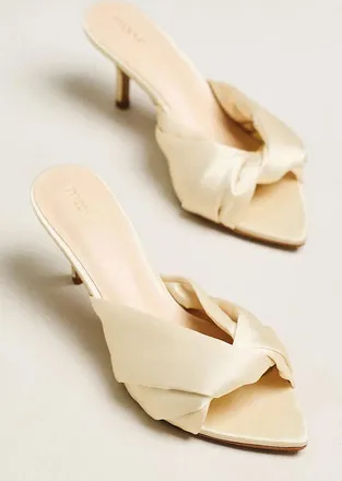 Maeve Ilora Satin Twist Mule Heels